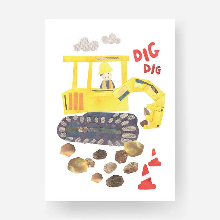 DIG DIG - Stampa per Asilo A4 per la vendita all'ingrosso da parte di Under the Willow Tree
