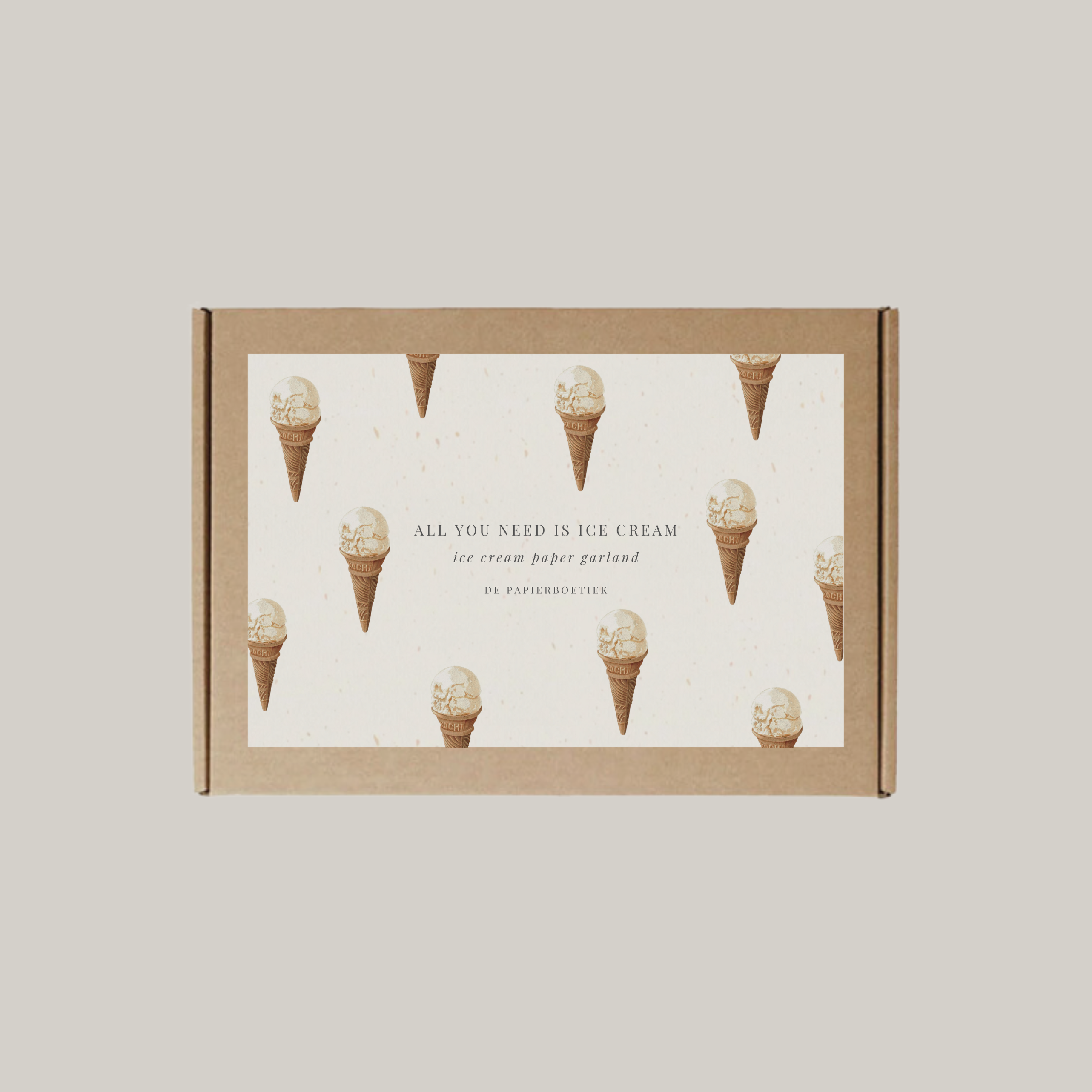 De Papierboetiek - Wholesale Streamer - All you need is ice cream | garland of ice creams0