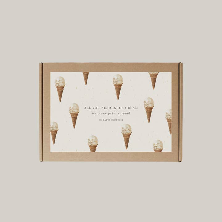 All you need is ice cream | garland of ice creams for wholesale by De Papierboetiek