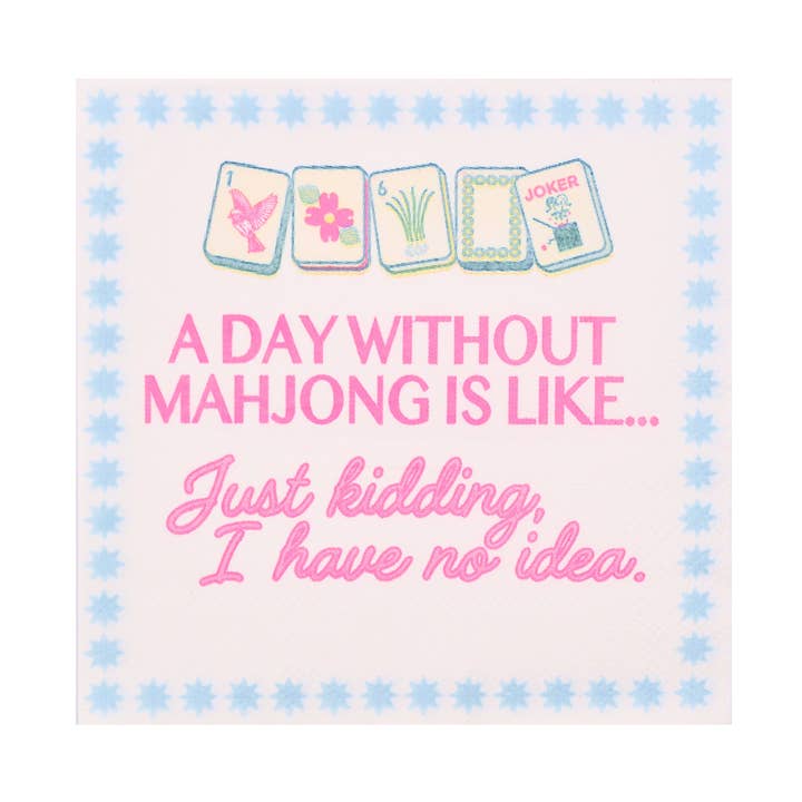 "Dag Uden Mahjong" Cocktailservietter for engroshandel hos Middle & Main Mahjong
