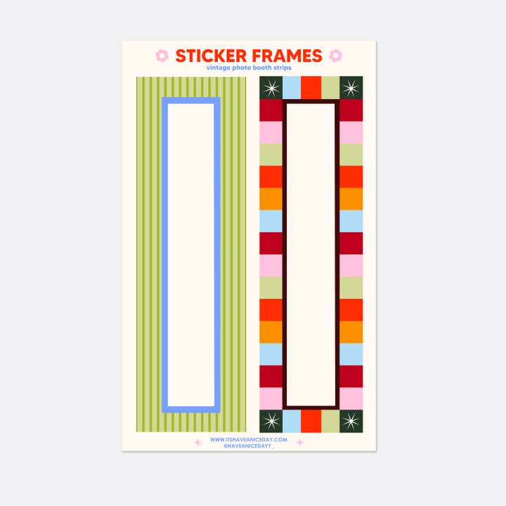 Vintage Photobooth Sticker Frame - Patchwork for wholesale by Have A Nice Day