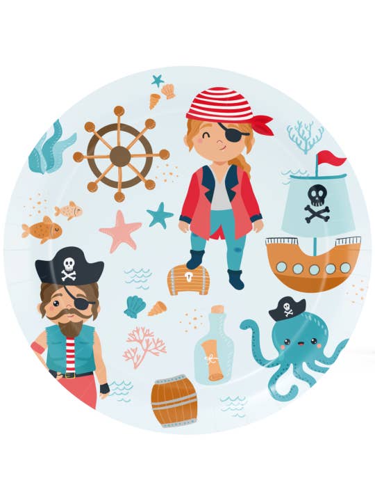 8 Assiettes Pirate Party 23 cm pour la vente par Fiestora