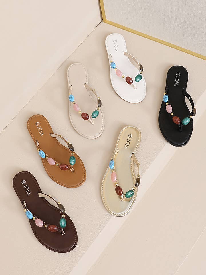 Multicolored beaded slide SS-290 for wholesale by Joia Paris