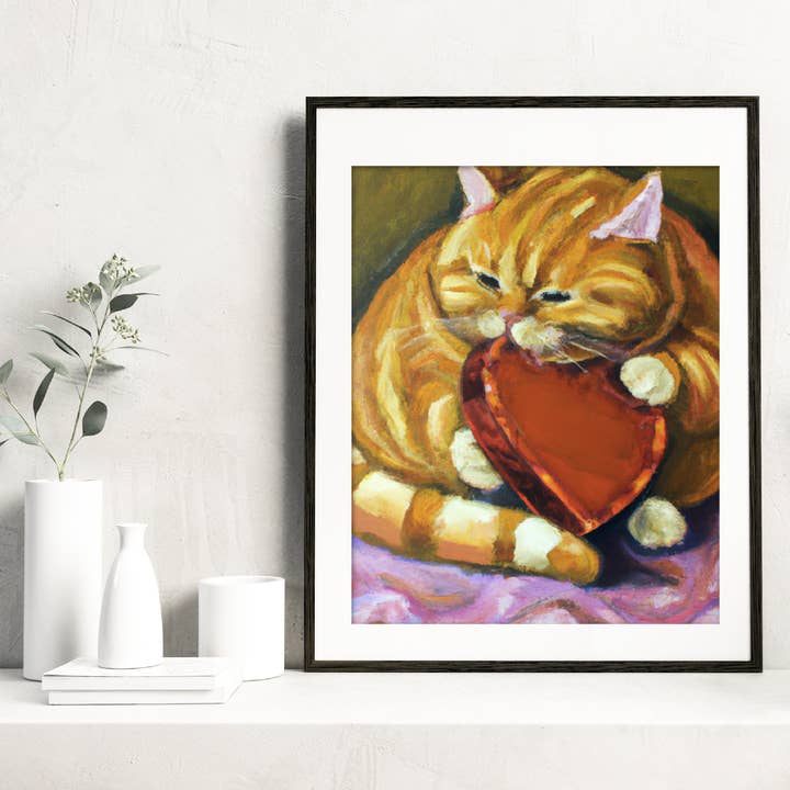 The Wolfshop - Venta al por mayor Ilustración - Lámina artística Valentino Kitty Renaissance Fancy Cat