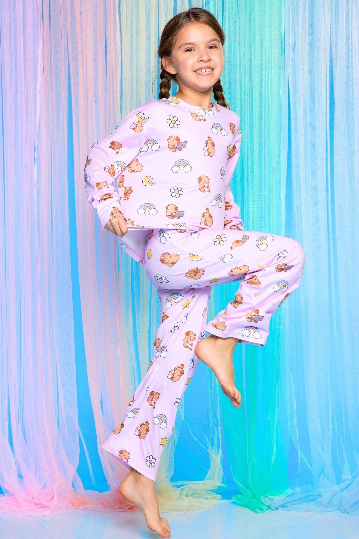 PixieLane - Vendita all'ingrosso Set loungewear - bambini - Pantaloni Easy Tee & Karate a manica lunga Simply Soft43