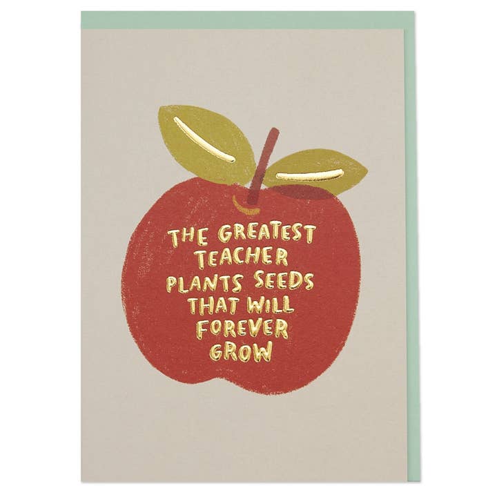 The greatest teacher plants seeds card (WHM46) for wholesale by Raspberry Blossom