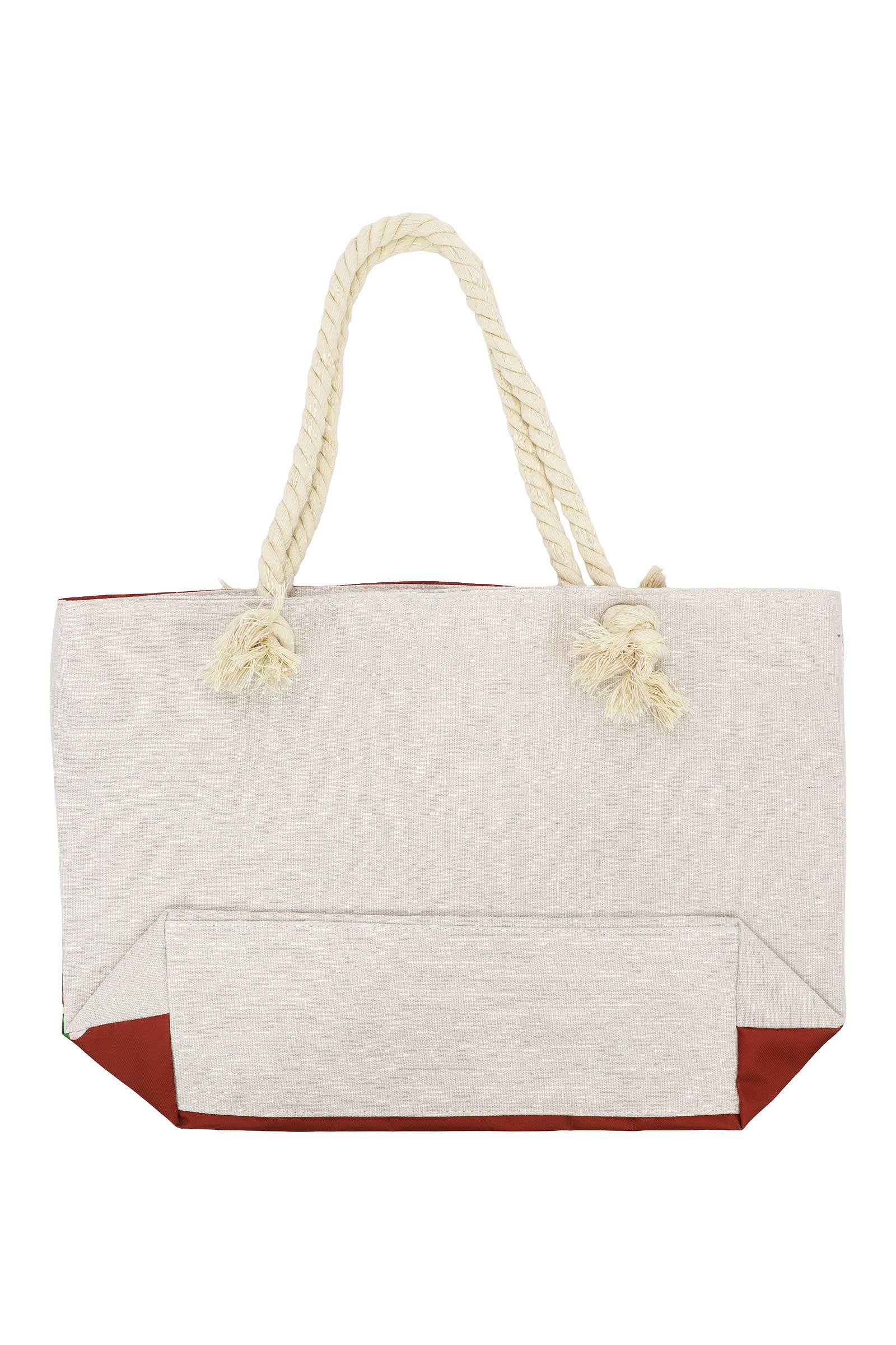 DARK RED Guadalupe Virgen Mary Zippered Canvas Tote Bag for wholesale on Faire2