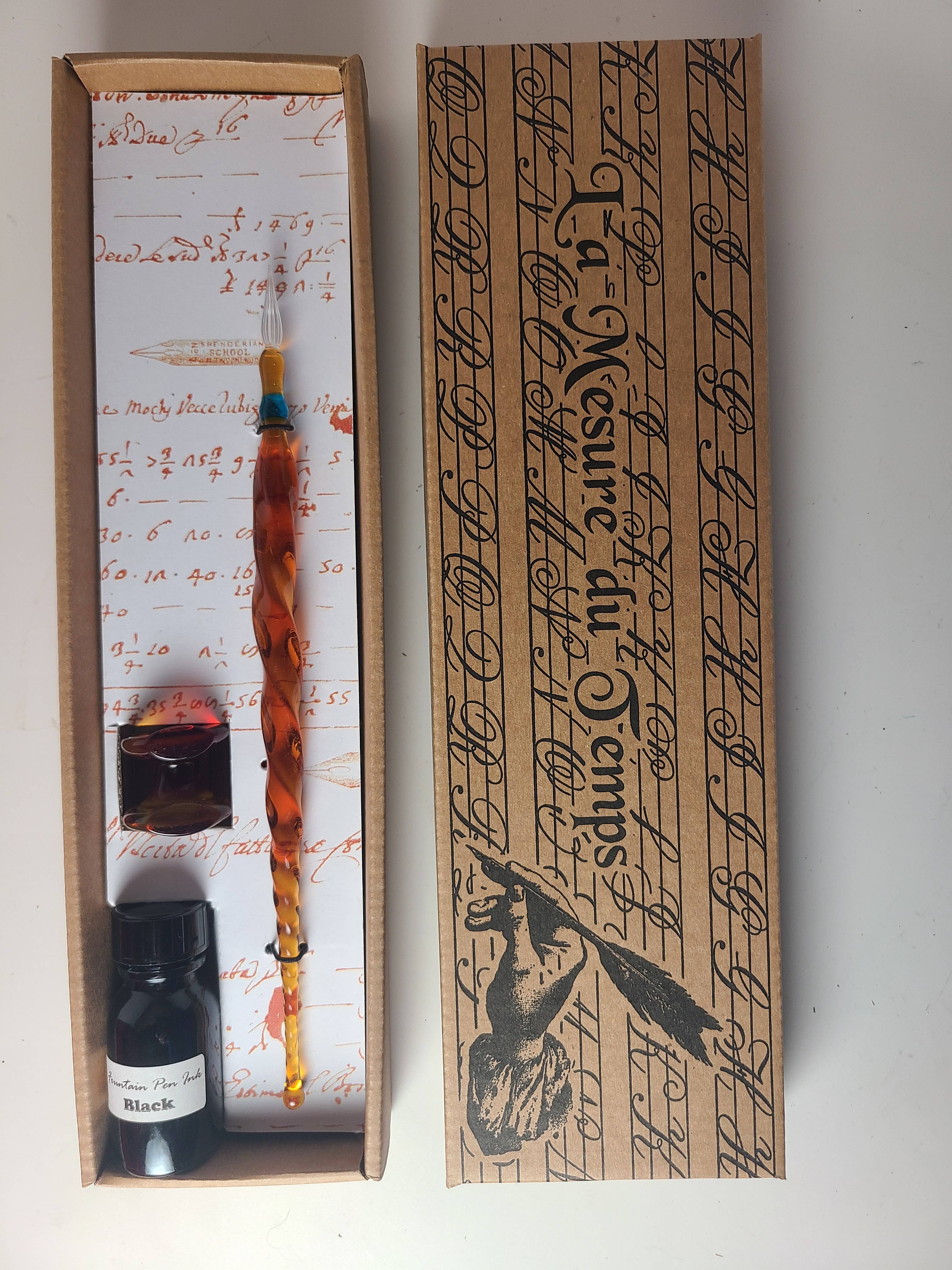 Papier Plume - Wholesale Pen - Italian Glass Pen Set Twisted Colored Glass20