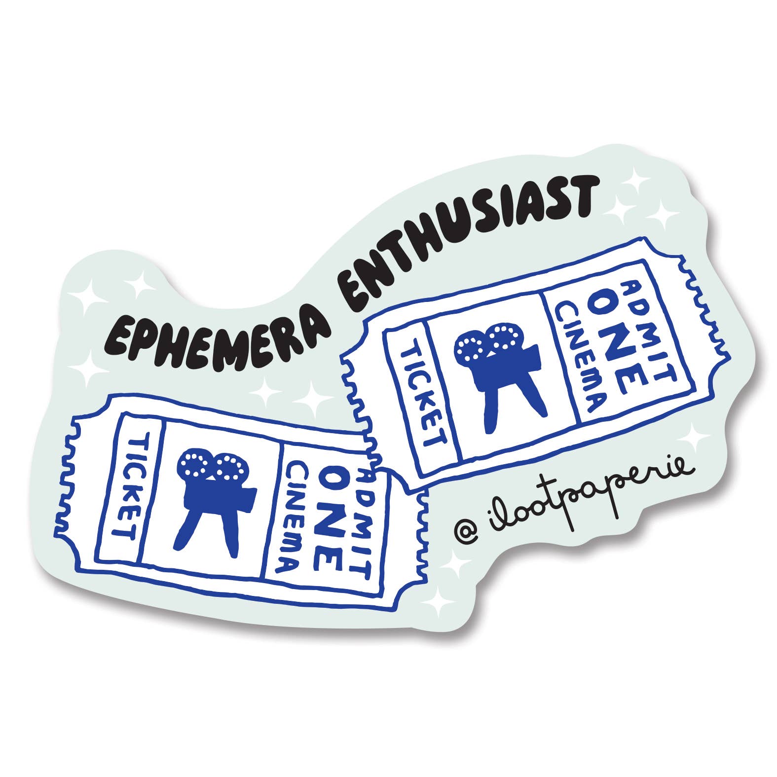 ILOOTPAPERIE - Wholesale Sticker - Ephemera Enthusiast Matte Vinyl Single Sticker0