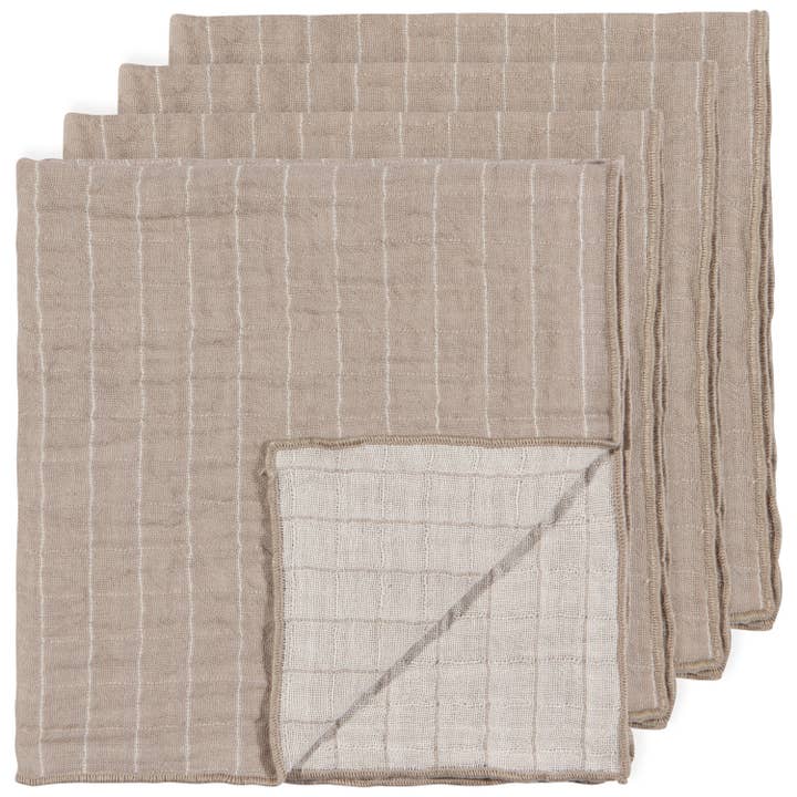Dove Gray Double Weave Napkins Set of 4 for wholesale by Danica Heirloom