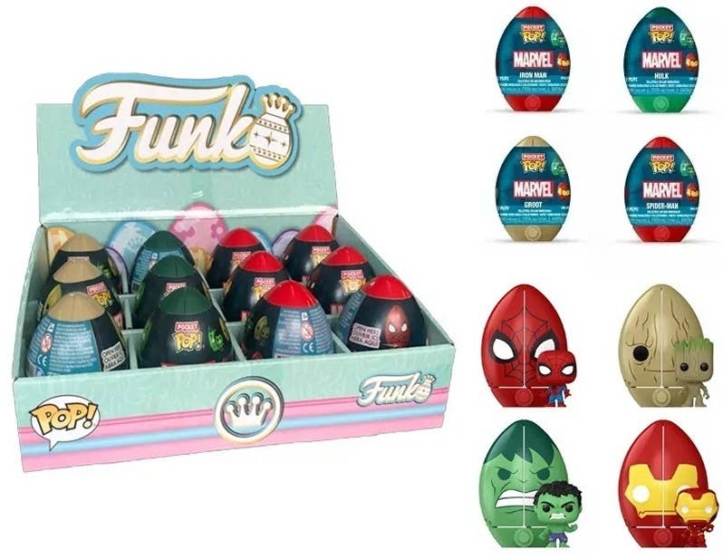 KIDDY-MOOV - Wholesale Figurine Toy - Kids - POP! Marvel Pocket Easter Eggs, Assortment of 4/120