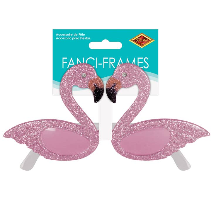 Beistle - Vendita all'ingrosso Costume di carnevale - Unisex - Glittered Flamingo Fanci-Frames, lente rosa traslucida1