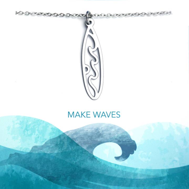 Collier Wave Surfboard pour la vente par Melissa Lew