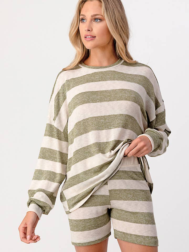 miroh - Wholesale Lounge Set - Women's - Relaxed Striped Set1