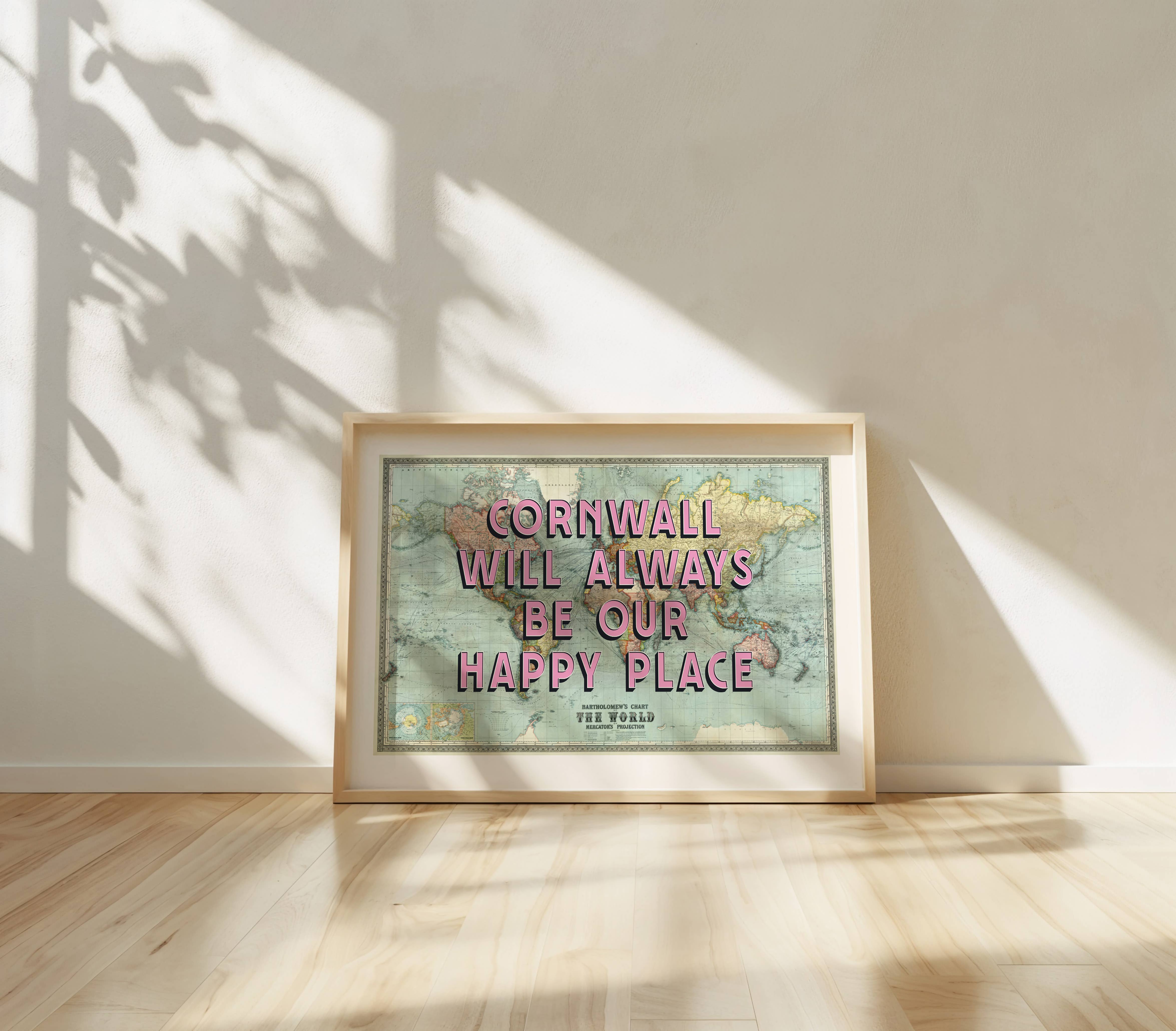 Timmy Loves - Wholesale Art Print - Our Happy Place - Customised World Map Art Print3