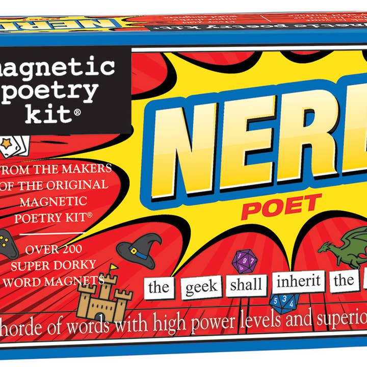 Nerd Poet Magnetic Poetry Kit for wholesale by Magnetic Poetry