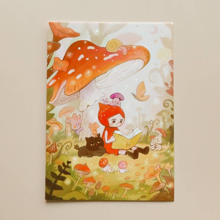 4x6" Tales under the Mushroom - Shimmer Mini Print for wholesale by MoonQi.Art LLC