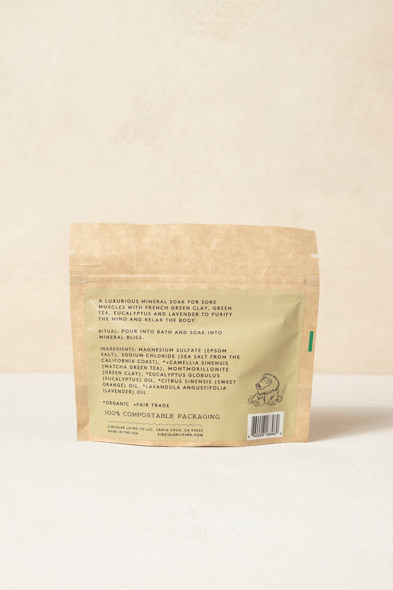 Circular Living - Wholesale Bath Soak/Milk - Mineral Bath Soak Sachet, Green Tea & Eucalyptus1