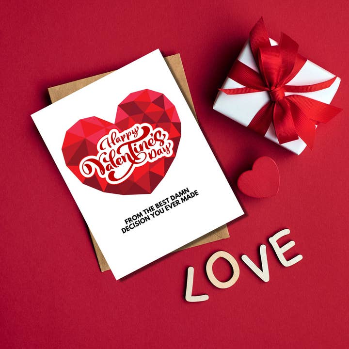 As Told By Ellie - Venta al por mayor Tarjetas de San Valentín - Feliz día de San Valentín con la mejor maldita decisión que hayas tomado3