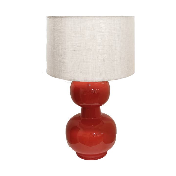 Röd Laki-lampa D40 H65cm för wholesale av Opjet Paris