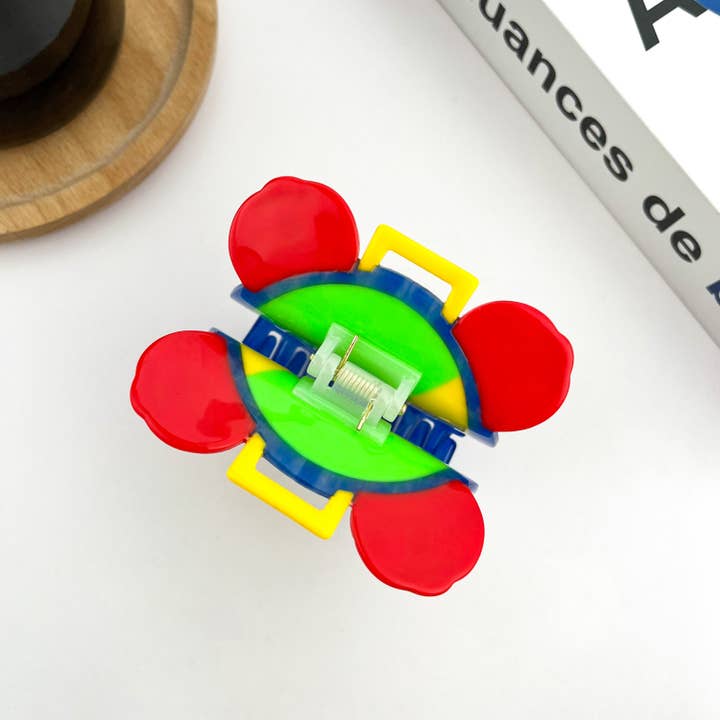 TheDivaSoap - Vente Pince à cheveux – femme - Barrette Réveil Dessin Animé, Pince à Cheveux en Acétate4