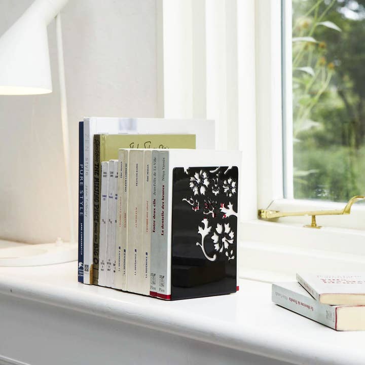 Yamazaki Home - Wholesale Bookend - Kirie Bookends (Set of 2) - Steel - Small