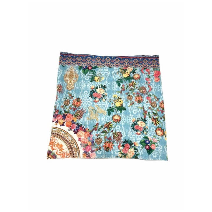 Tolani - Wholesale Throw Blanket - Gia Teal- Printed Plush Reversible Blanket 2