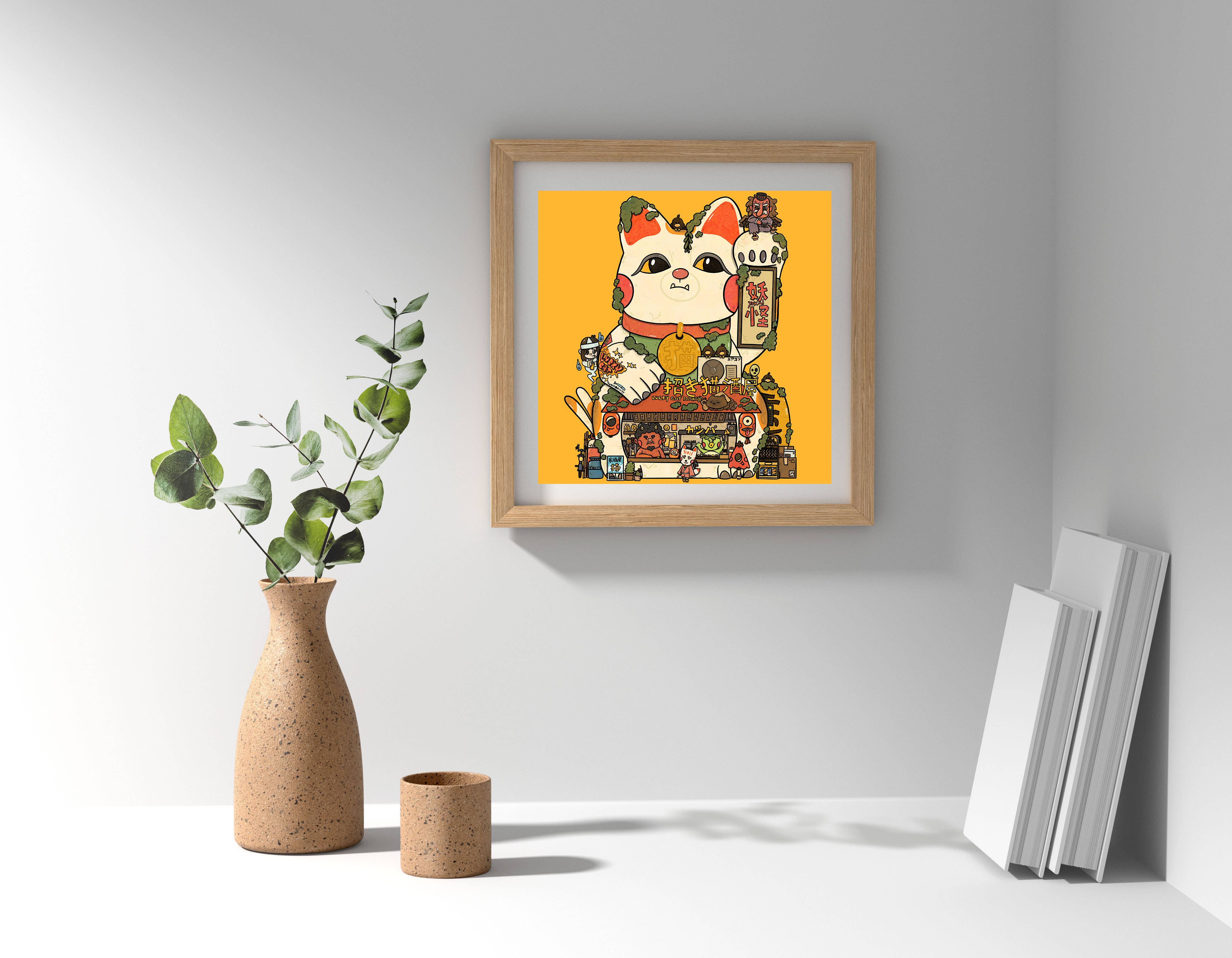 sushiboiiiyy - Wholesale Art Print - Lucky Cat 8x8 Art Print