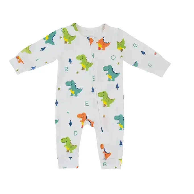 Snuggle Buds - Wholesale Clothing Set - Baby - Newborn Bundle: Dino Dreams Blanket + Zipped Onesie (Newborn Set)2