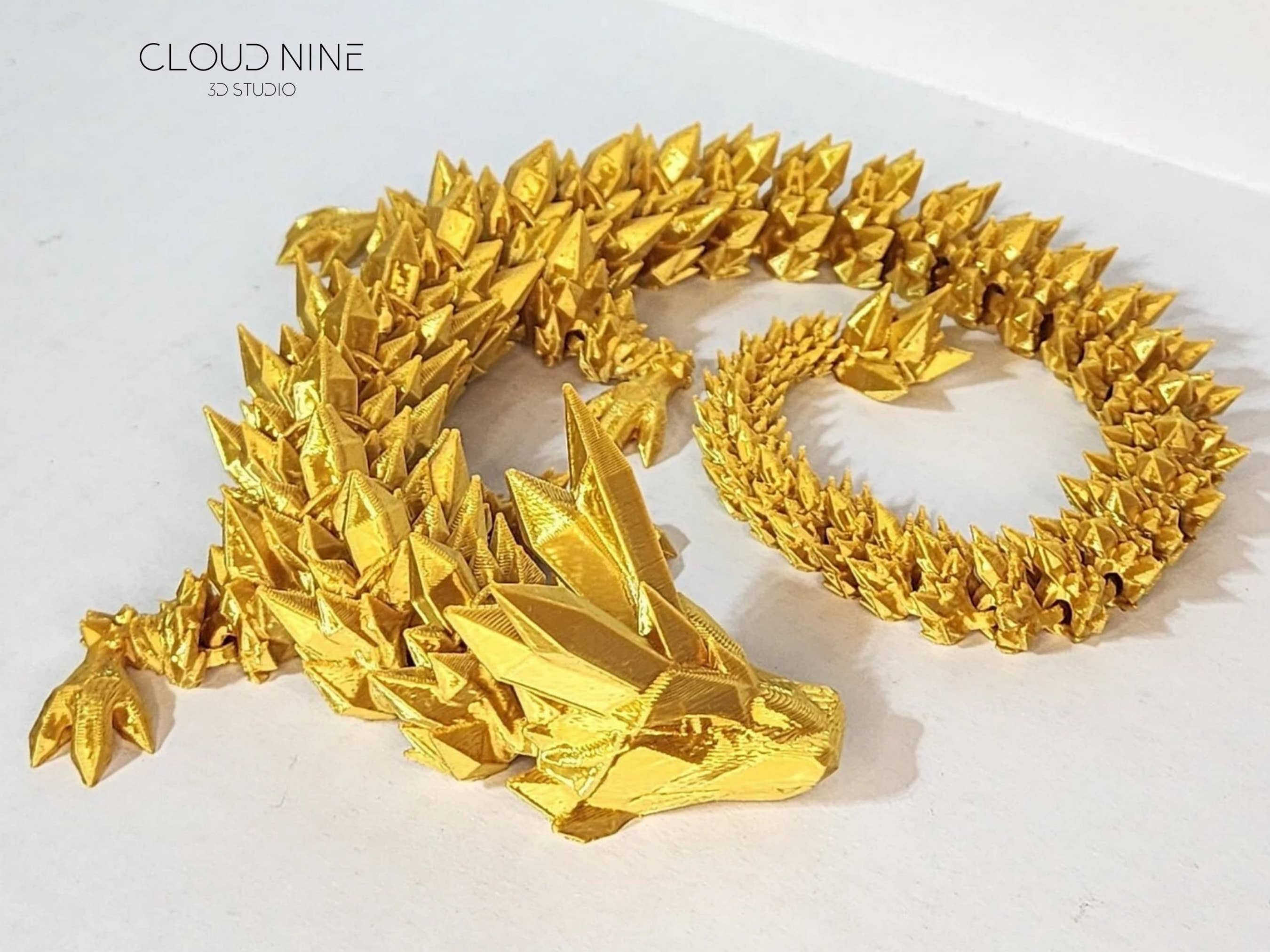 Cloud Nine 3d Studio - Wholesale Fidget Toy - Kids - Articulated Crystal Dragon, Fidget Toy, Dragon Lover Gift3