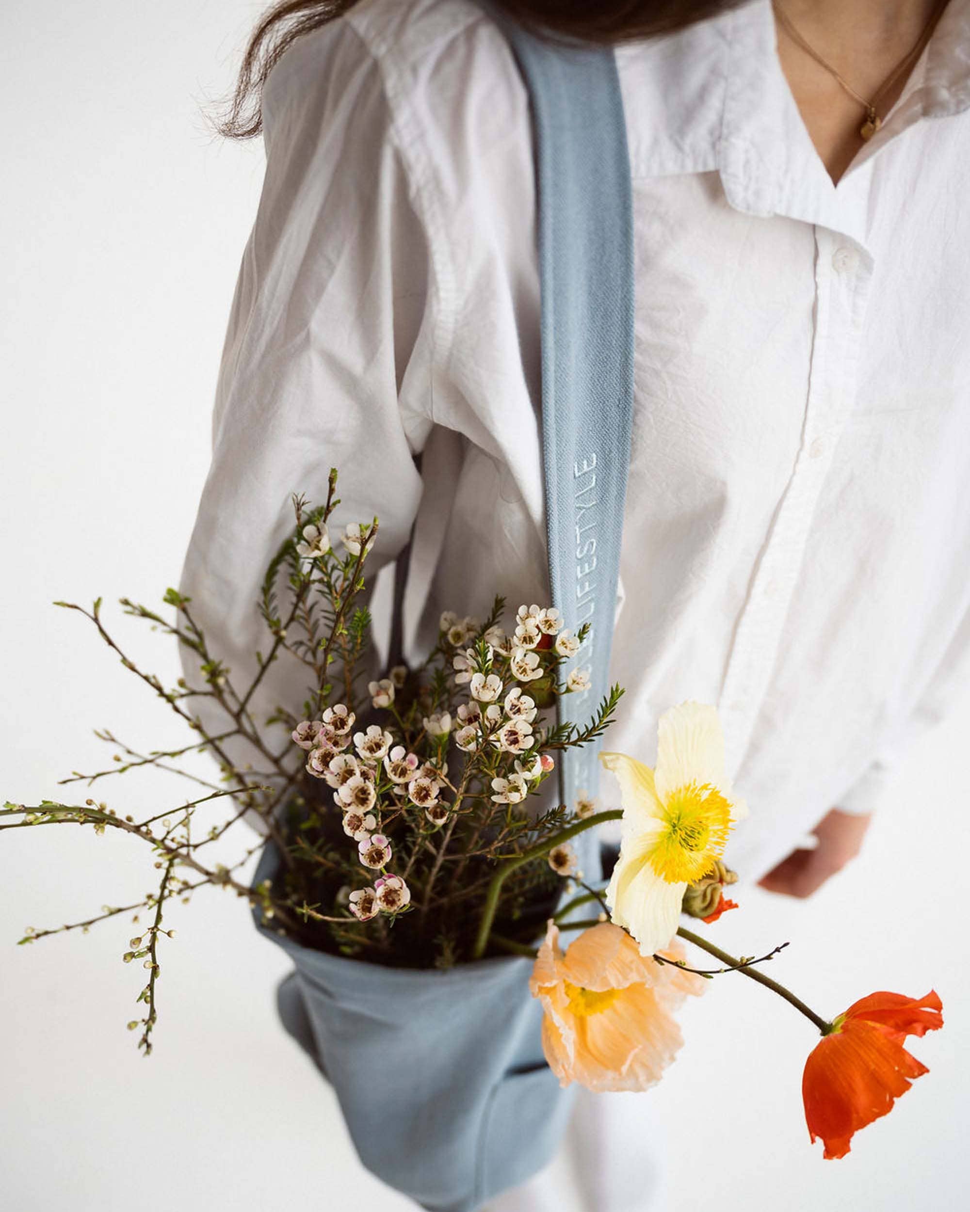 Tintok - Wholesale Crossbody Bag - Unisex - Mira Canvas Bag - Ashley Blue 100% organic cotton2