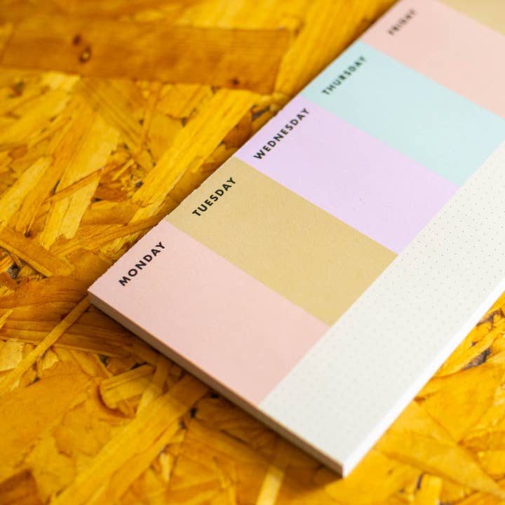Finest Imaginary - Wholesale Planner - Colour Block At A Glance Week Planner Notepad1