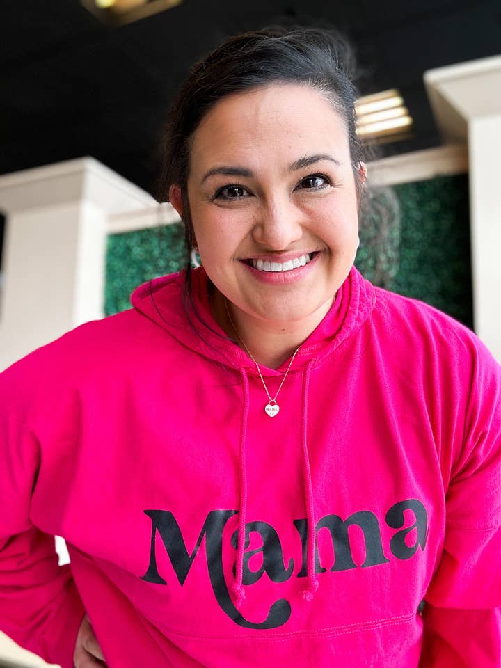 MAMA | Tunique à capuche Hot PINK pour la vente par Bizzy's Wholesale