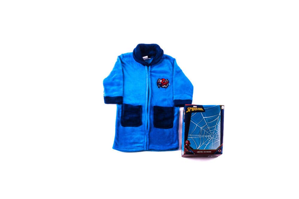 Evidence - Vente Déguisement – enfant - Peignoir Enfant - Corail - Spiderman - 110 - Bleu Moyen