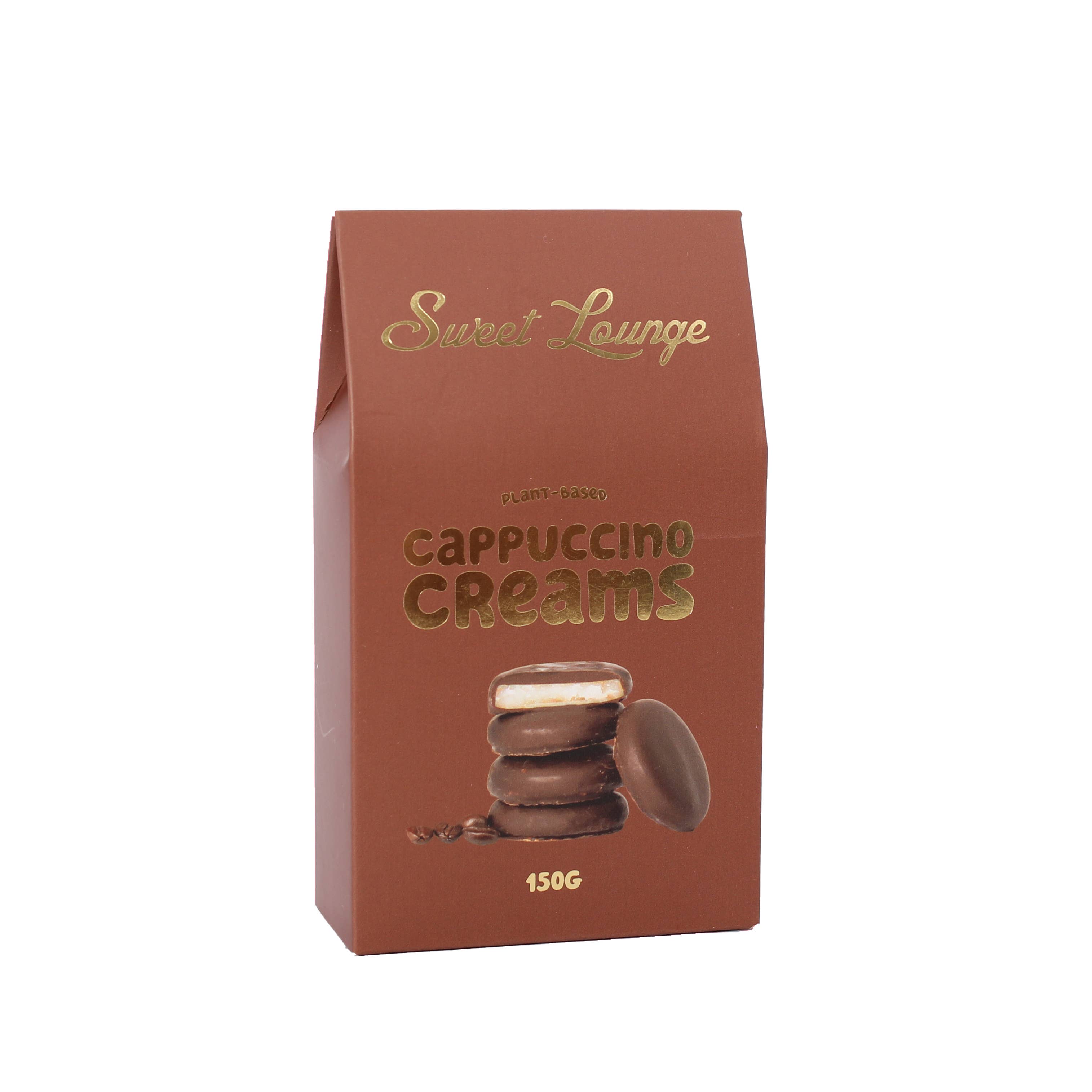 Sweet Lounge – wholesale Chocolate-covered sweets – Plant-based Chocolate Cappuccino Creams 150g1
