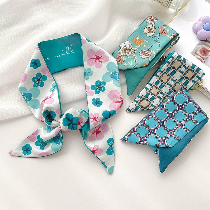 ACCITY - Wholesale Scarf - Women's - BLUE TIE BAG SOUVENIR RIBBON SCARF_CWASC071611