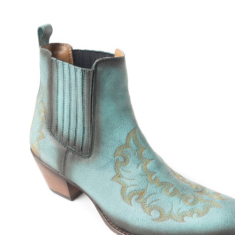 MYRA - EU - Venta al por mayor Botas cowboy - Mujer - Botines Dearling Ranch en color teal5
