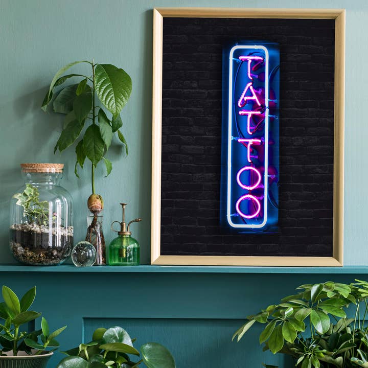 Ink & Drop – wholesale Photograph – Tattoo Neon Sign Photography Print1