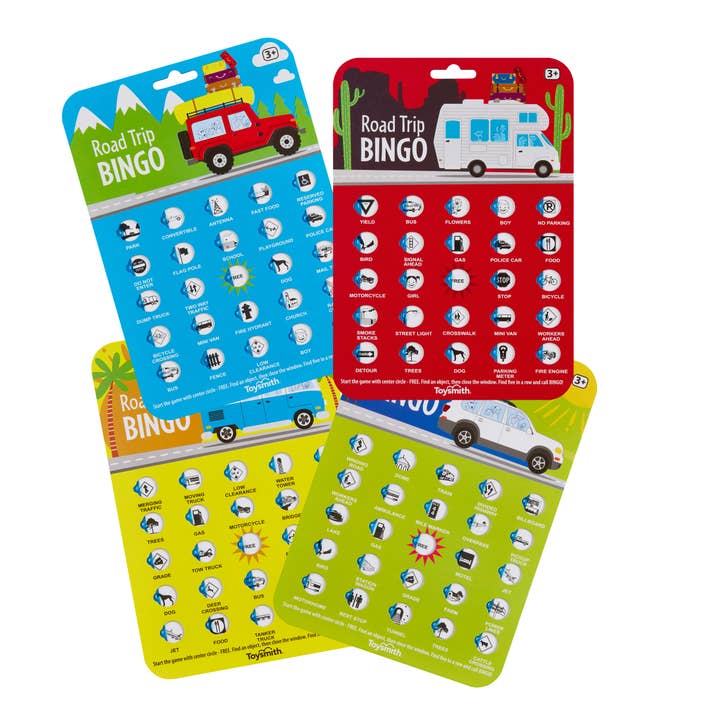 Toysmith - Wholesale Board Game - On the Way Games Road Trip Bingo, Travel Game