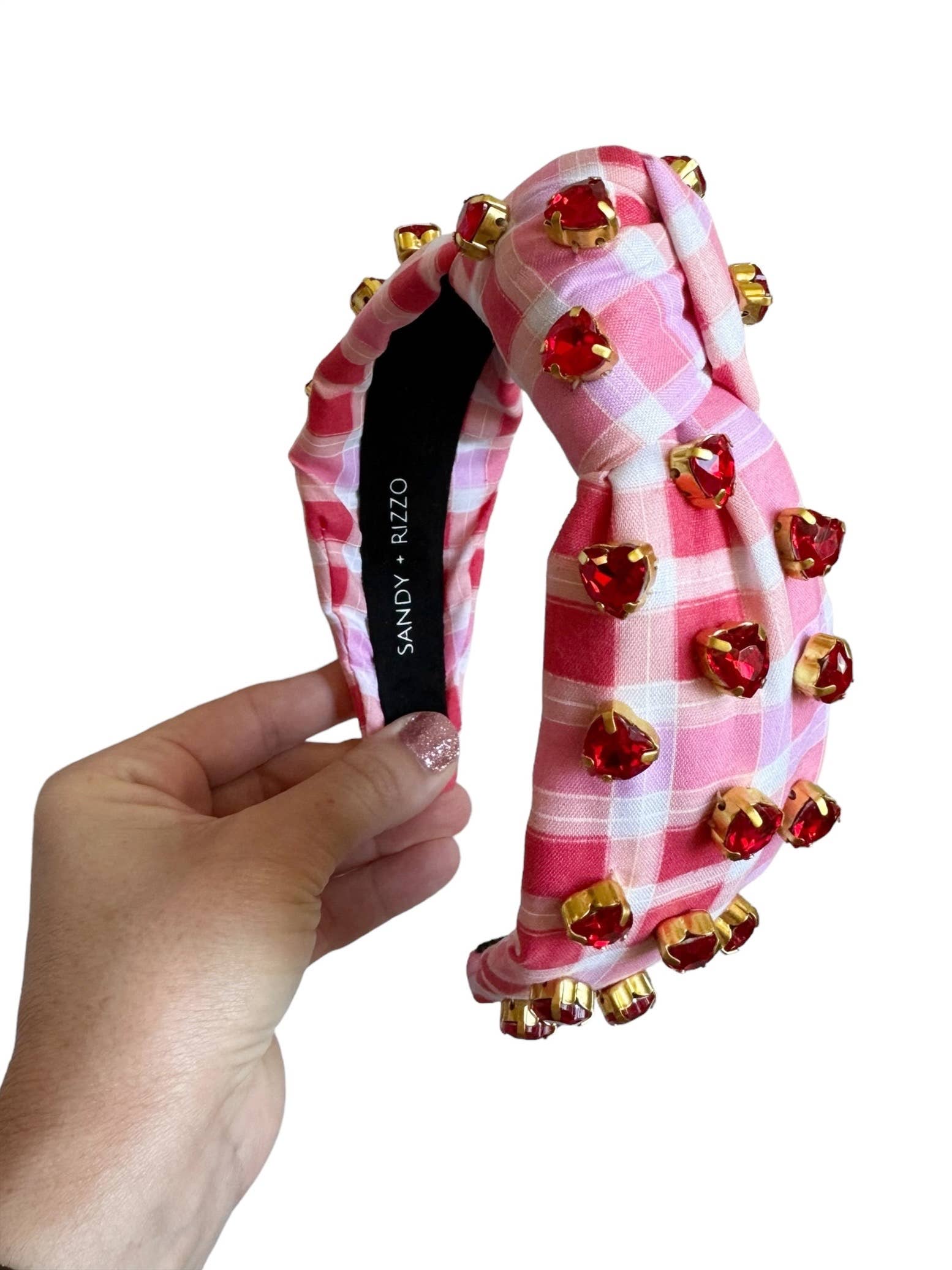 Sandy + Rizzo - Wholesale Fashion Headband - Women's - Red Hot Embellished Headband4