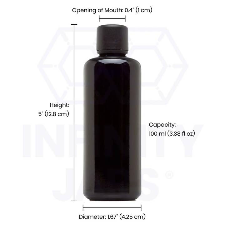 Infinity Jars - Wholesale Oil/vinegar dispenser - 100 ml Easy Pour Screw Top Bottle1