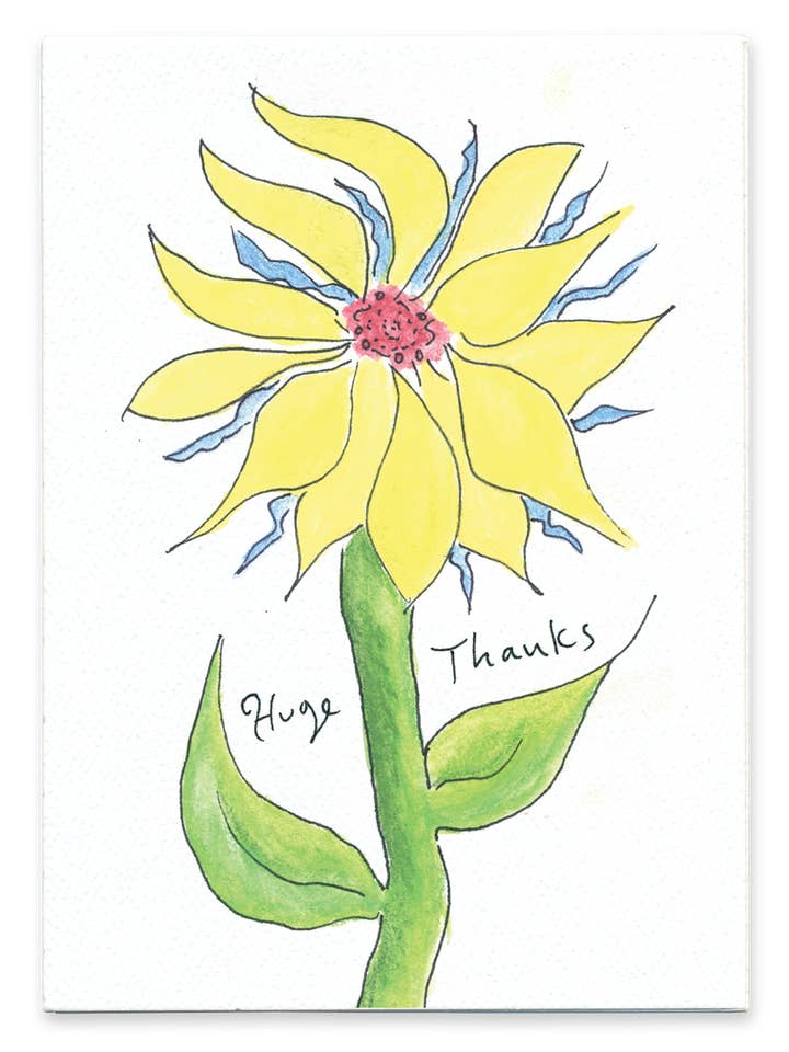 Huge Thanks (Flower) for wholesale by Rosie’s Wonders Connection Cards