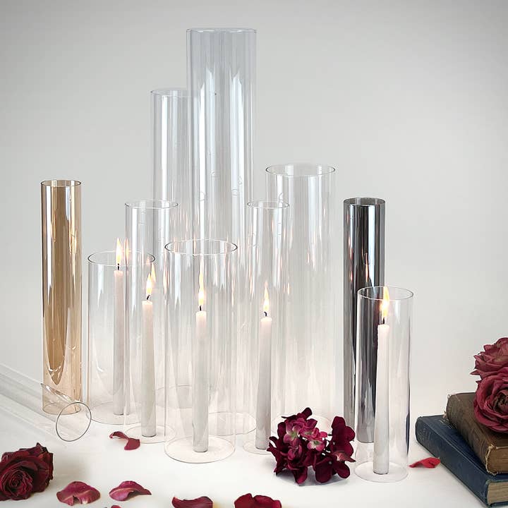 Galore Home - Wholesale Candle Holder - 10 " Tall Chimney with 3" Top, Clear