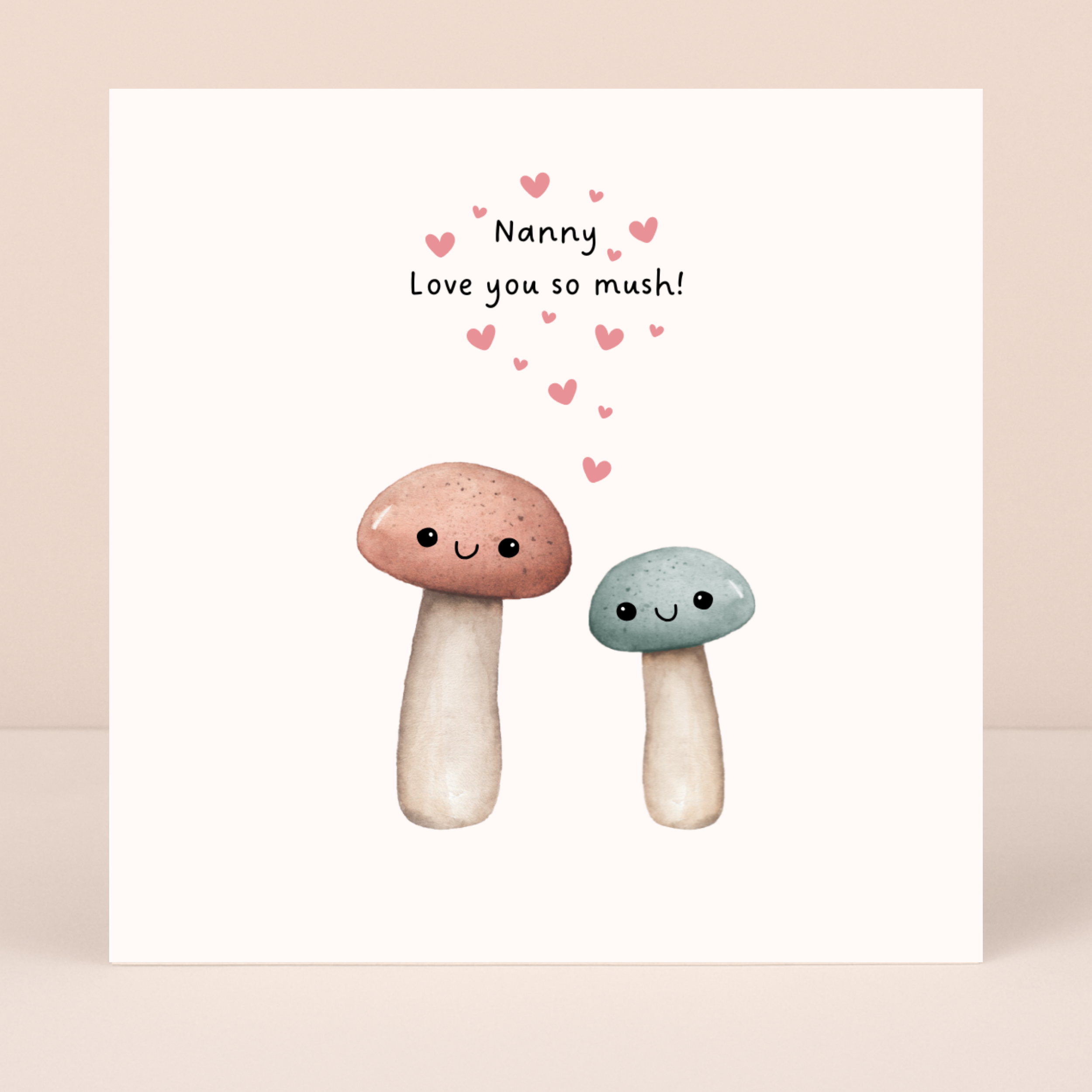 Petimo – wholesale Love card – Nanny Love You So Much Cute Mushroom Card1
