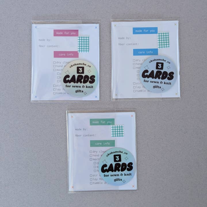 Kohamche - Wholesale Gift Tag - Gift Tags with Care Instructions for Knit & Sewn Gifts6