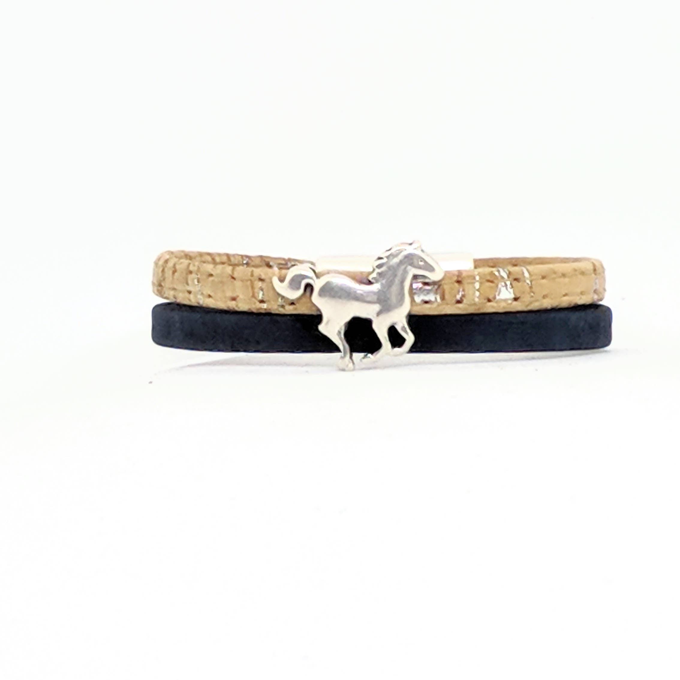 Elisabetta Studio - Wholesale Bangle Bracelet - Large Horse - Classic Cork Bracelet1
