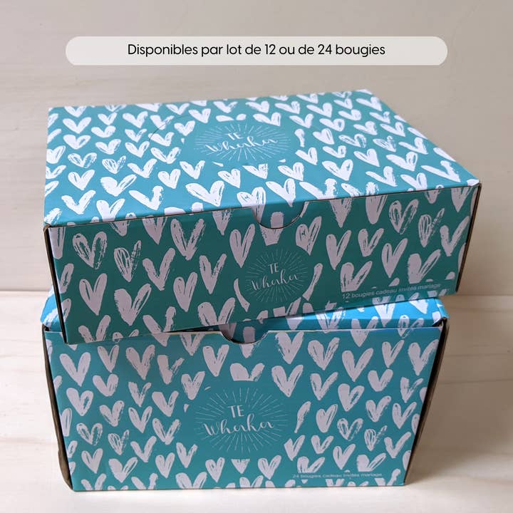 Te Whaka - Wholesale Party Favor - Set of 12 MERCI Candles | Guest gifts, wedding, christening...4