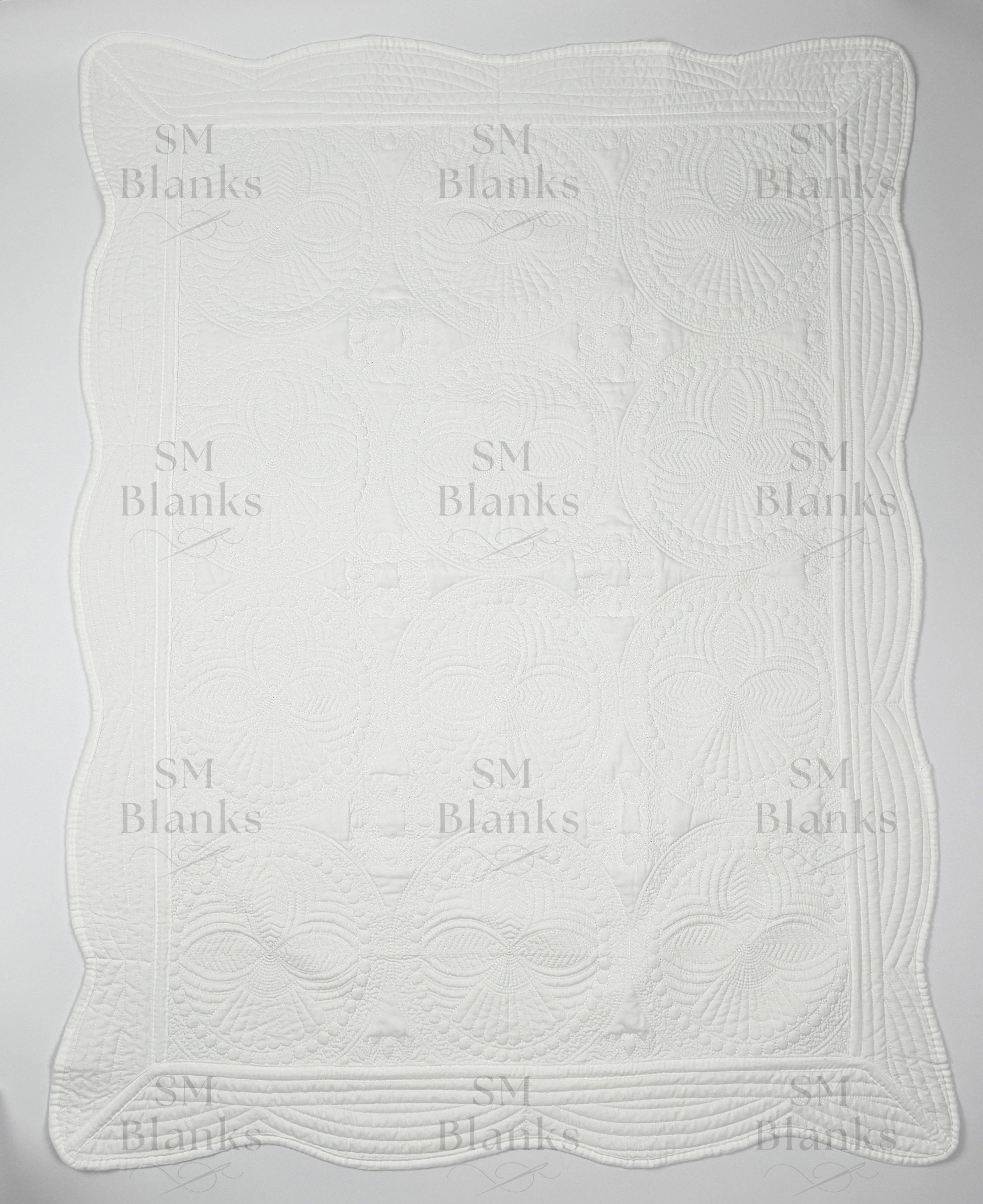 SM Blanks - Wholesale Quilt - Kids & Baby - White Baby Heirloom Quilt1