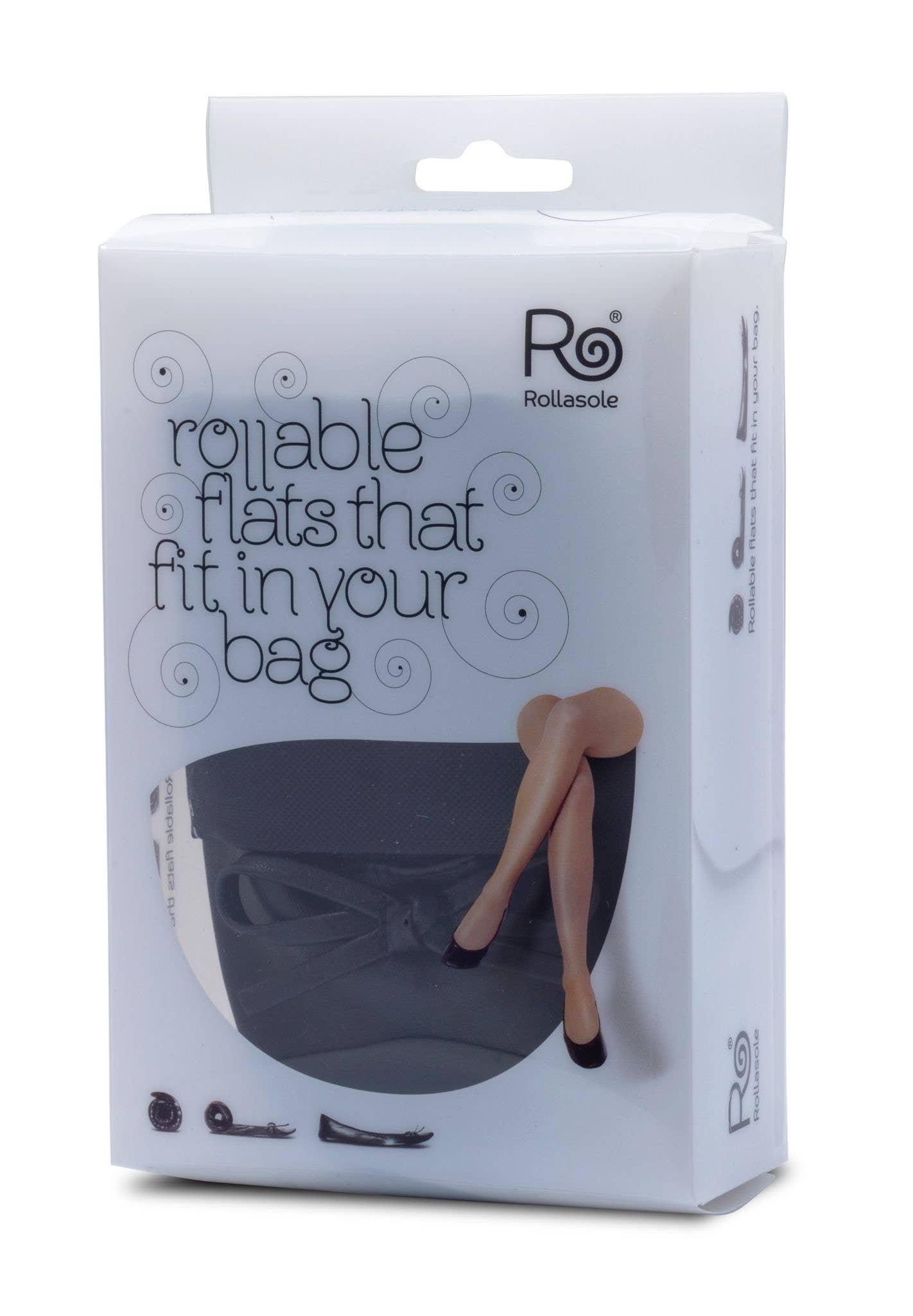 Rollasole - Vente Ballerines – femme - Ballerines noires classiques pliables2