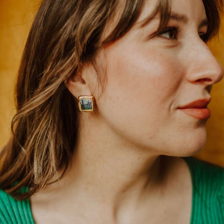 Crown & Heart – wholesale Stud/post earrings – Mini masterpiece studs18